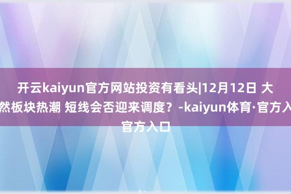 开云kaiyun官方网站投资有看头|12月12日 大枉然板块热潮 短线会否迎来调度?-kaiyun体育·官方入口